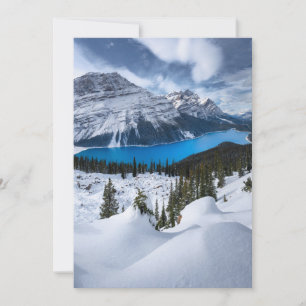 Ice & Snö Peyto Sjö, Canadian Rockies Tack Kort