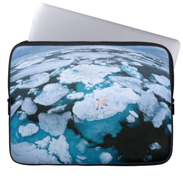 Ice & Snö | Polar Bear, Arktiska oceanen, Svalbard Laptop Fodral (Framsidan)