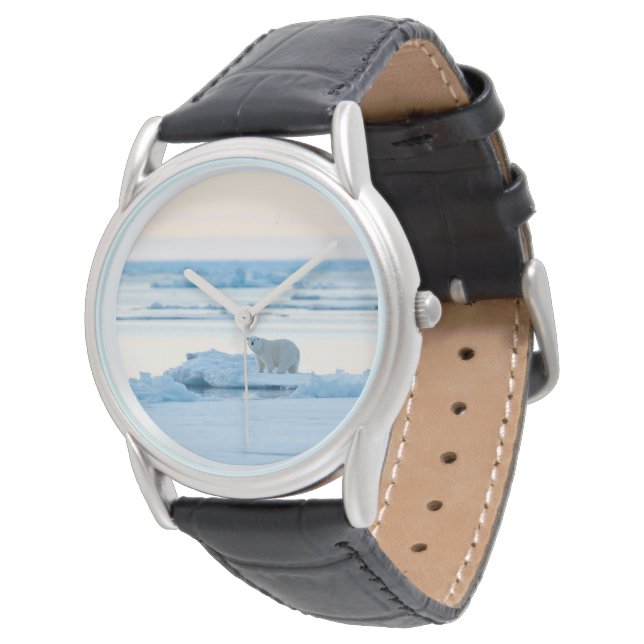 Ice & Snö | Polar Bear Iceberg Norge Armbandsur (Vinklad)