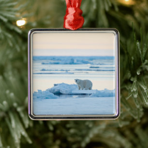 Ice & Snö Polar Bear Iceberg Norge Julgransprydnad Metall