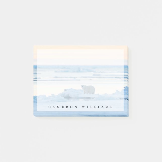 Ice & Snö | Polar Bear Iceberg Norge Post-it Block (Framsida)