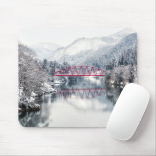 Ice & Snö Red Bridge i Winter, Japan Musmatta