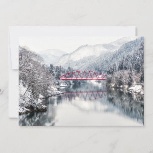 Ice & Snö Red Bridge i Winter, Japan Tack Kort