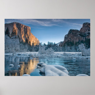 Ice & Snö Rime Ice i Yosemite Valley Poster