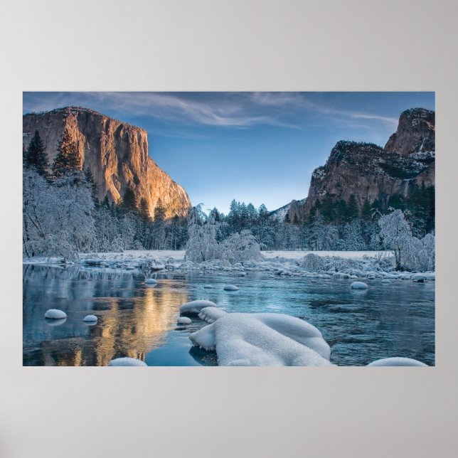Ice & Snö | Rime Ice i Yosemite Valley Poster (Framsidan)