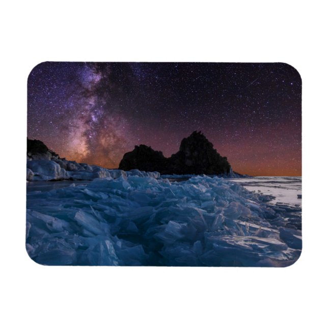Ice & Snö | Sjö Baikal, Sibirien, Ryssland Magnet (Horisontell)