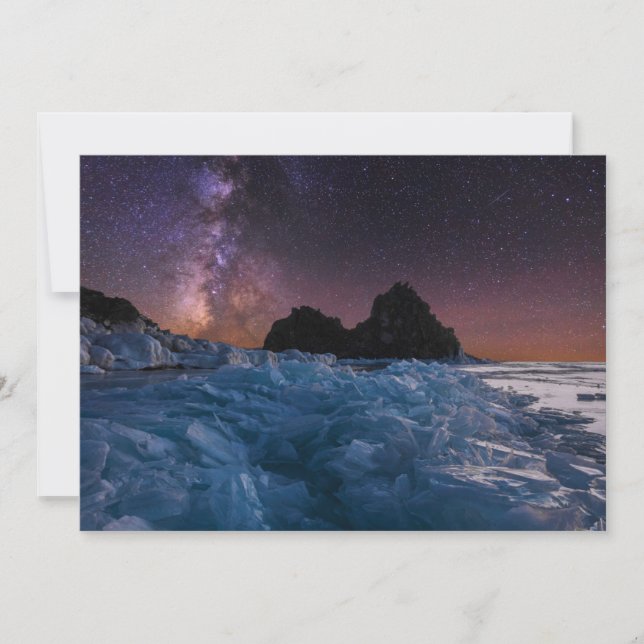 Ice & Snö | Sjö Baikal, Sibirien, Ryssland Tack Kort (Framsida)