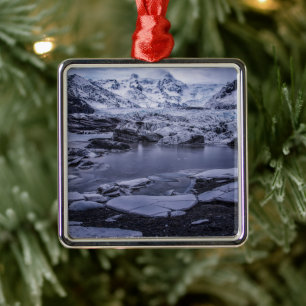 Ice & Snö Sólheimajökull Glacier, Island Julgransprydnad Metall