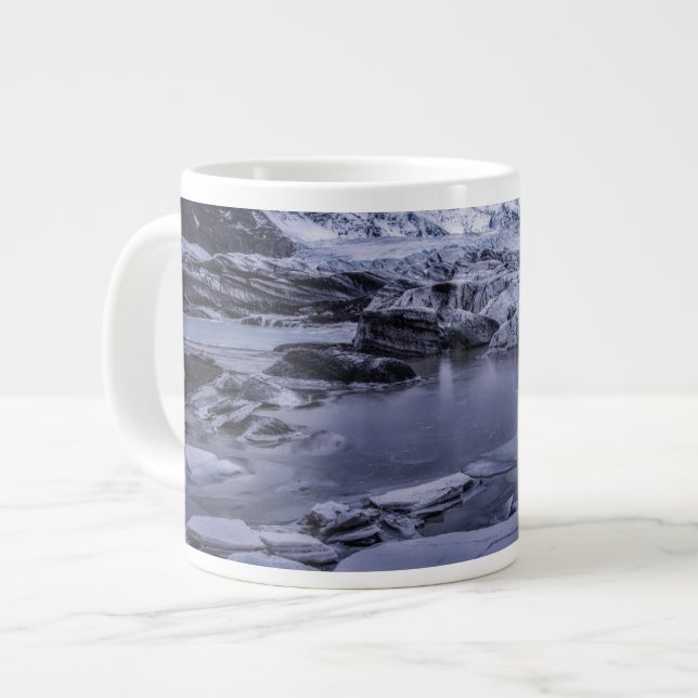 Ice & Snö | Sólheimajökull Glacier, Island Jumbo Mugg (Framsida vänster)