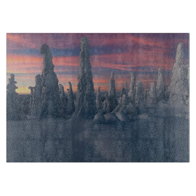 Ice & Snö | Träd, Lappland, Finland, täckt av Snö (Framsidan)