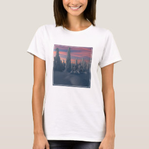 Ice & Snö Träd, Lappland, Finland, täckt av Snö T Shirt