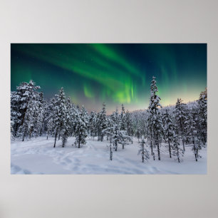 Ice & Snö Vinterlandskap, Finland Poster