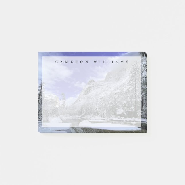 Ice & Snö | Yosemite nationalpark Post-it Block (Framsida)