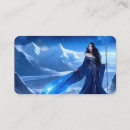 Ice Sorceress of the Tundra Snowflake Bookmark Visitkort