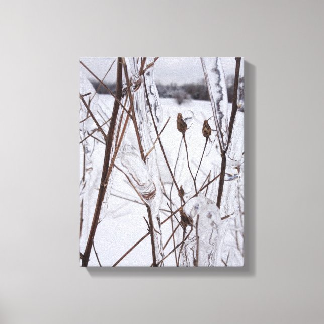 Ice Storm Photo Canvas Art Skriv ut Michigan (Framsida)