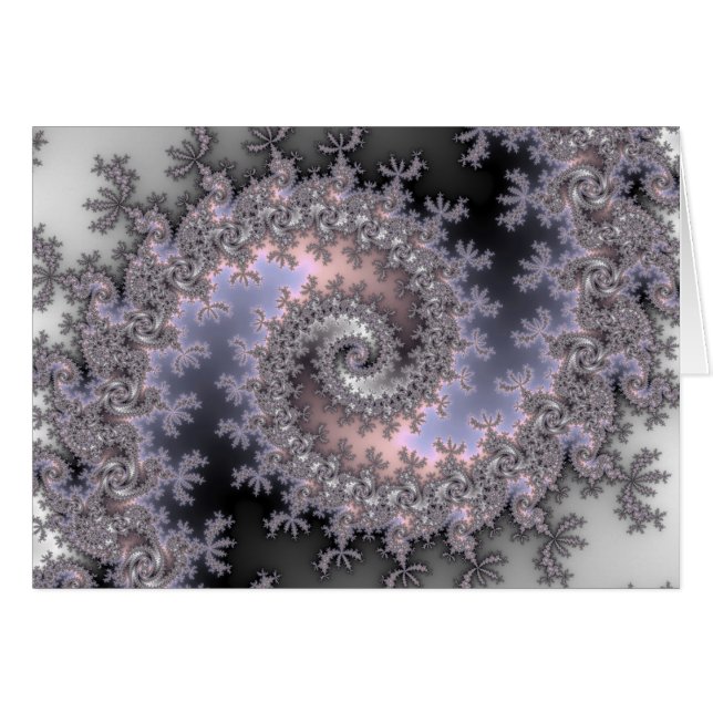 Ice Swirl - Fractal Card Hälsningskort (Framsidan Horizontal)