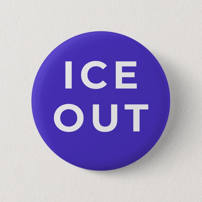 ICE UT Protestknapp | Kraftfull invandringspolitik Knapp (Framsida)