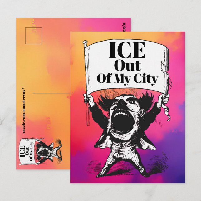 ICE Ut Ur Mitt Stad Öppna Kort (Fram/baksida)