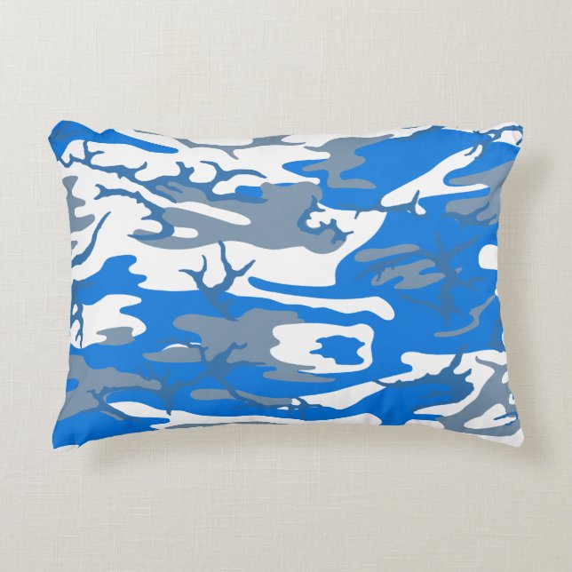 Ice Vatten Blue Camo Dekorativ kudde (Framsidan)