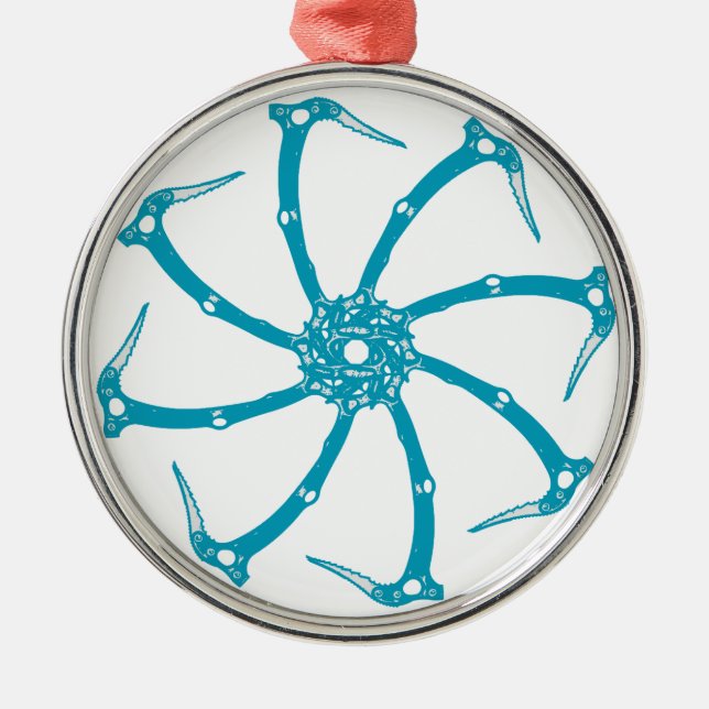 Ice Verktyg Spindle Julgransprydnad Metall (Framsidan)