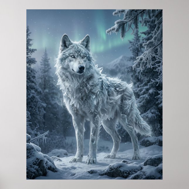 Ice Wolf Frozen Boreal Wilds Poster (Framsidan)