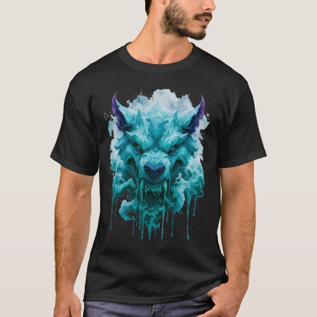 Ice Wolf Grafisk T-shirt (Framsida)