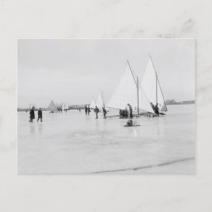 Ice Yachting on Sjö St. Clair Vykort