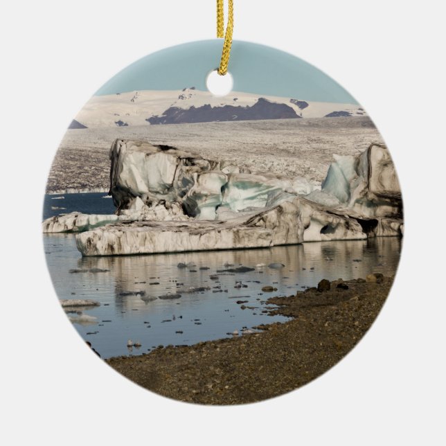 Iceberbildningar Julgransprydnad Keramik (Framsidan)