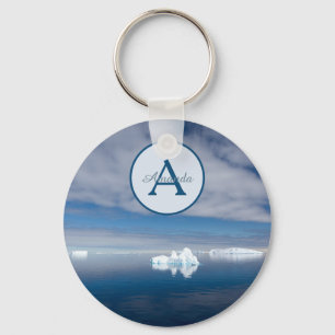 Iceberg Antarctica Natur med Monogram Nyckelring