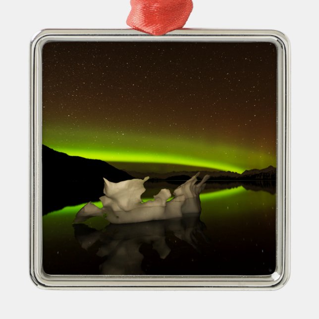Iceberg Aurora Julgransprydnad Metall (Framsidan)