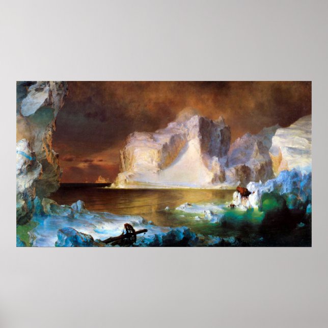 Iceberg av Frederic Edwin Church Poster (Framsidan)