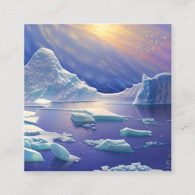 Iceberg Fyrkantigt Visitkort (Framsida)