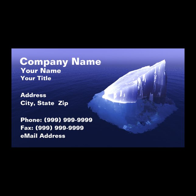 Iceberg i Clear Blue Vatten Visitkort (Skapare uppladdad)
