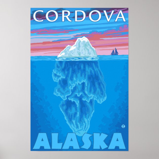 Iceberg Kor-Section - Cordova, Alaska Poster (Framsidan)