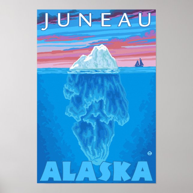 Iceberg Kor-Section - Juneau, Alaska Poster (Framsidan)