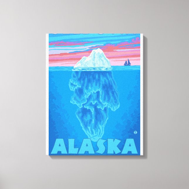 Iceberg Kor-Section - Seldovia, Alaska Canvastryck (Framsida)