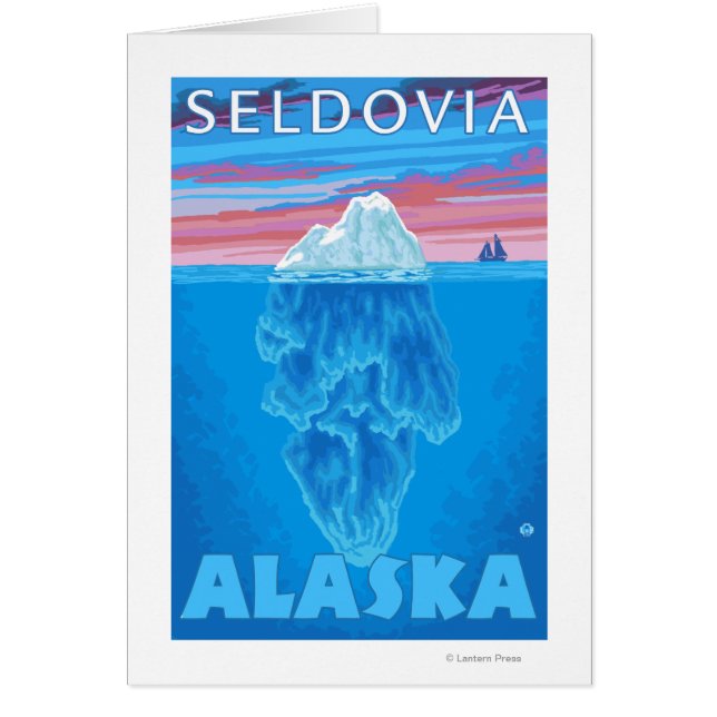 Iceberg Kor-Section - Seldovia, Alaska Hälsningskort (Framsidan)