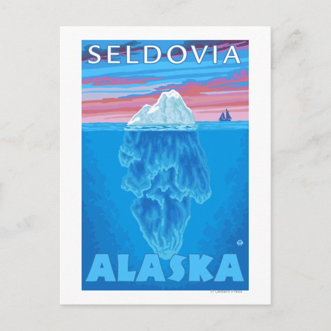 Iceberg Kor-Section - Seldovia, Alaska Vykort (Framsida)