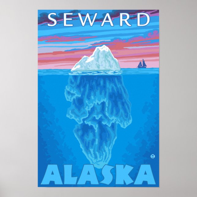 Iceberg Kor-Section - Seward, Alaska Poster (Framsidan)