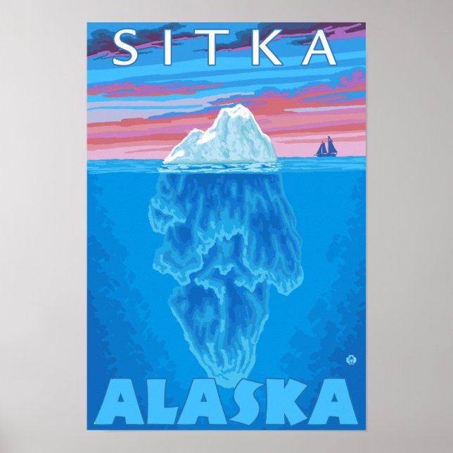 Iceberg Kor-Section - Sitka, Alaska Poster (Framsidan)