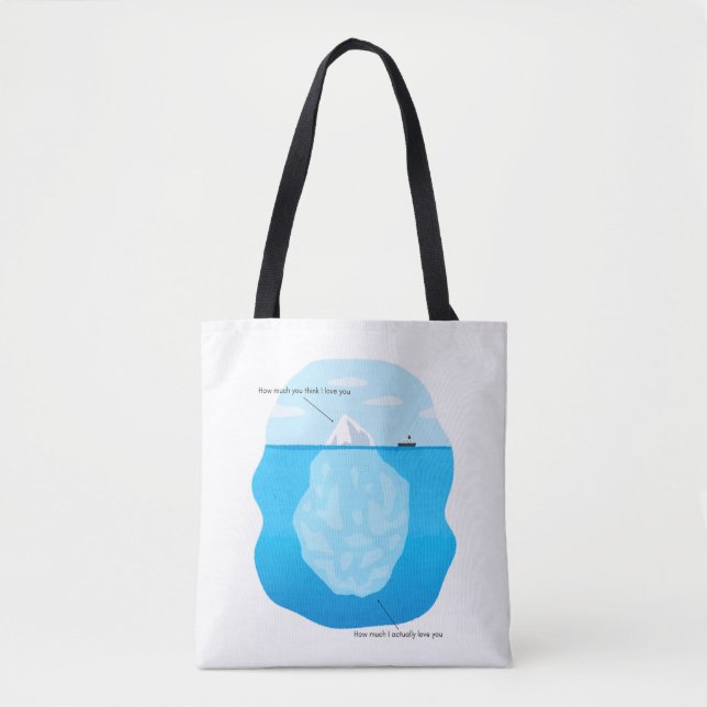 Iceberg Love Tote Bag Tygkasse (Framsida)