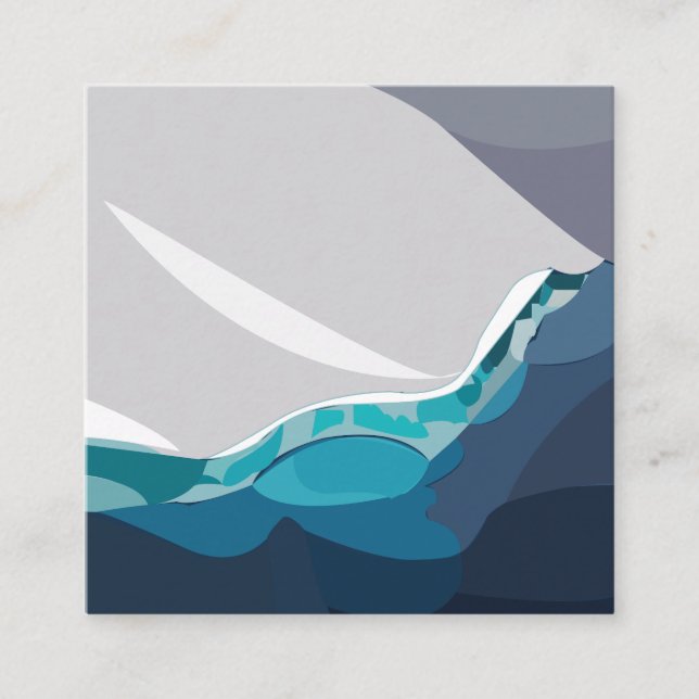 Iceberg Ocean liggande Fyrkantigt Visitkort (Framsida)