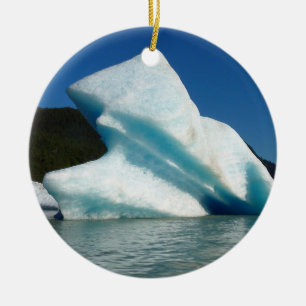 Iceberg på Mendenhall Sjö i Alaska Julgransprydnad Keramik