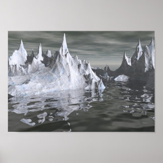 Icebergs tips poster