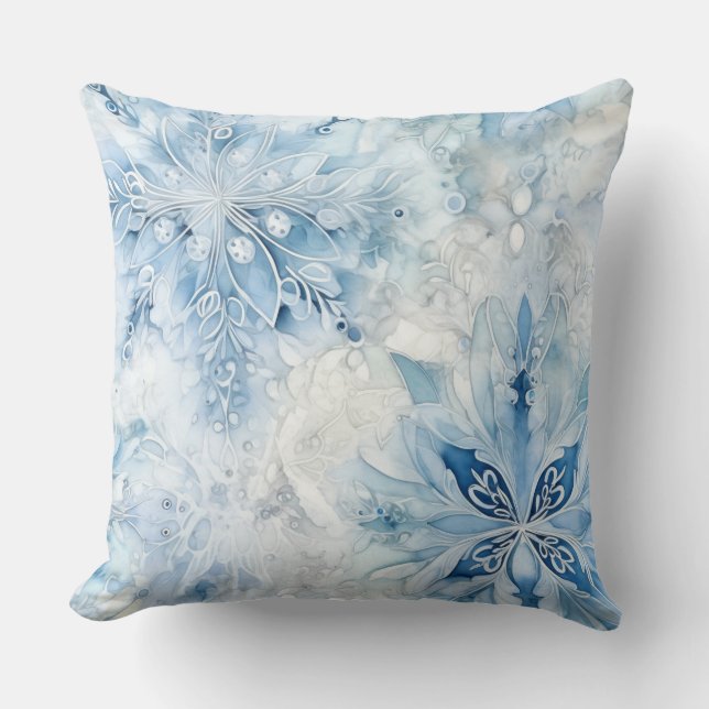 Icebunden Fantasy Realm Winter Kudde (Framsida)