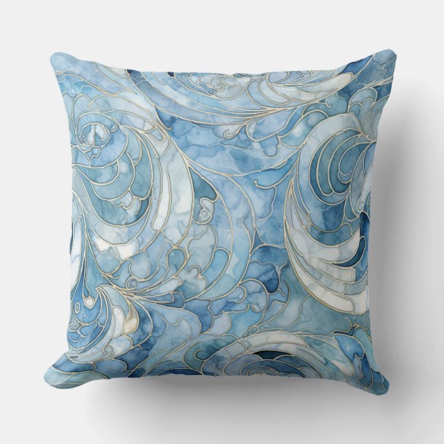 Icebunden Fantasy Realm Winter Kudde (Framsida)