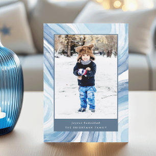 Iced Agate   Hanukkah Photo Julkort