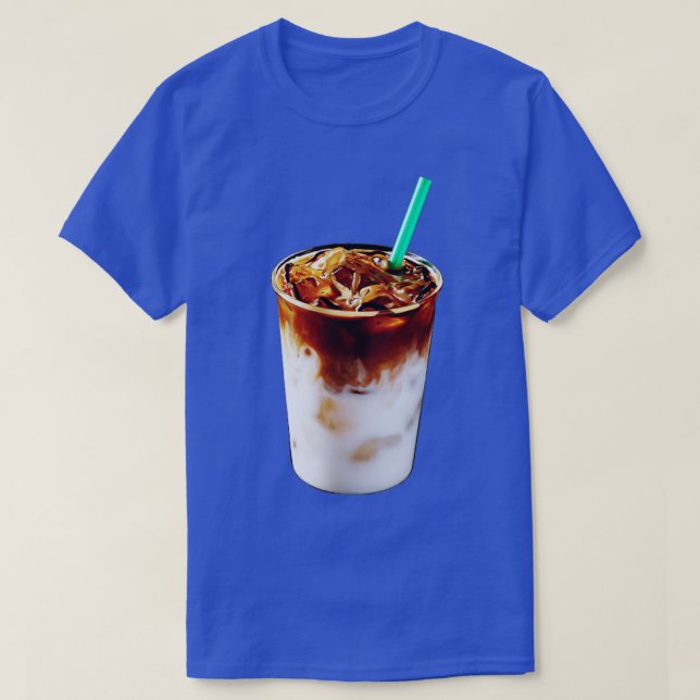 Iced Almond Mjölk Latte T Shirt (Design framsida)