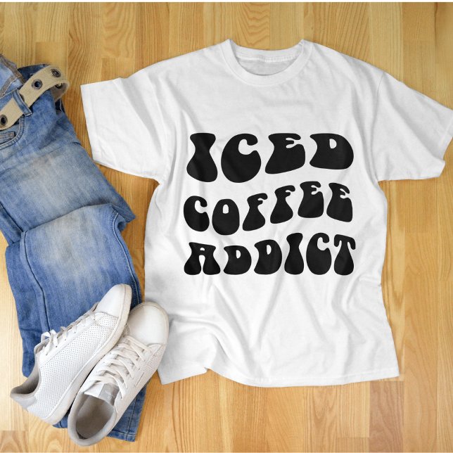 Iced Coffee Addict | Kaffe-Älskare-kaffekoncoffert T Shirt (Skapare uppladdad)