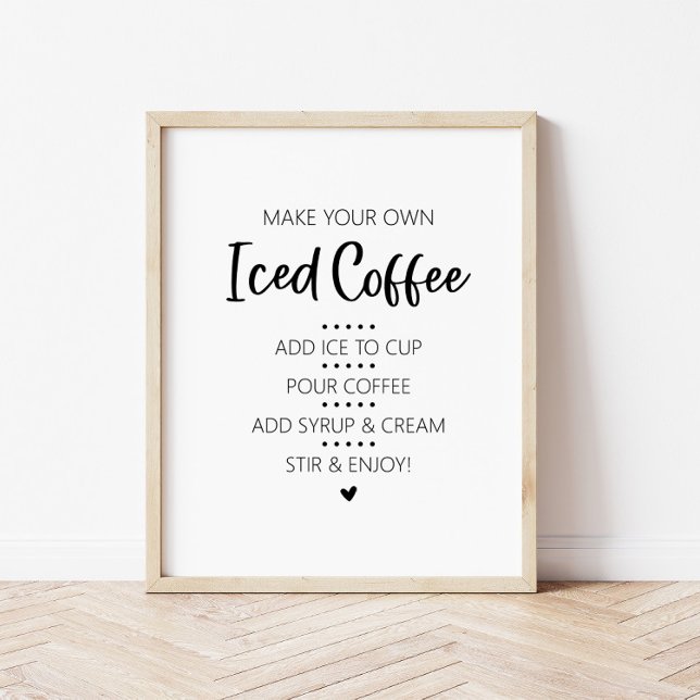 Iced Coffee Bar Drink Sign Poster (Skapare uppladdad)
